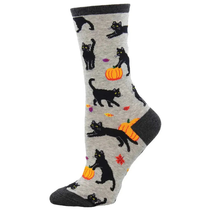 Socksmith Black Cat Halloween Crew Sock