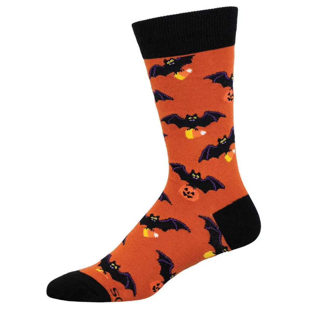 Socksmith Goin Batty For Candy Mens Crew Sock