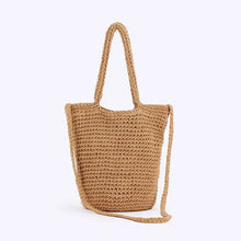 Load image into Gallery viewer, Sole Terra Accessories Solid Color Bohemian Style Hand Woven Bag