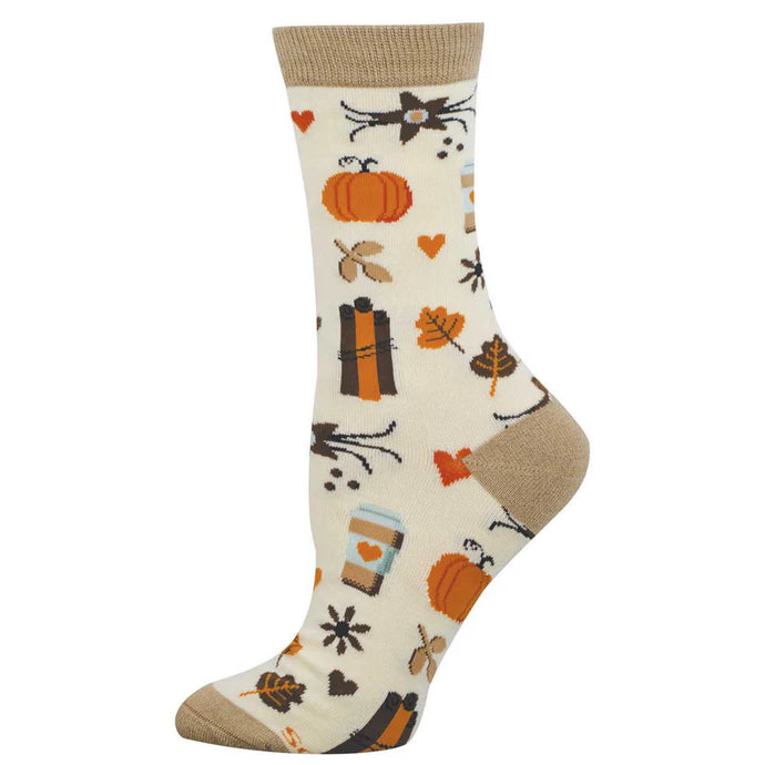 Socksmith Falling For Pumpkin Spice Bamboo Crew Sock