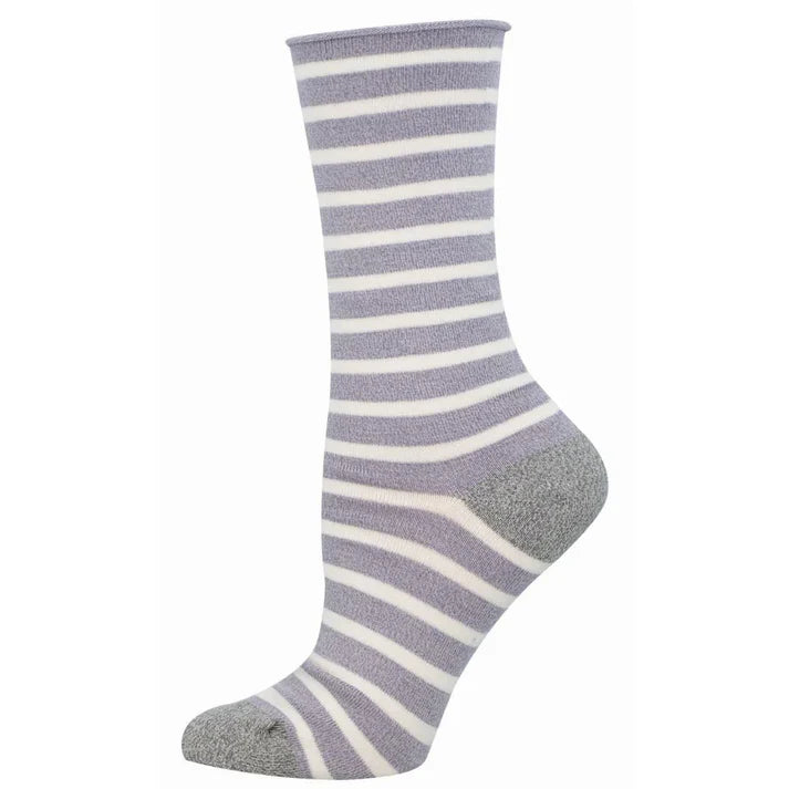 Socksmith Bamboo Basic Sailor Stripe Roll Top
