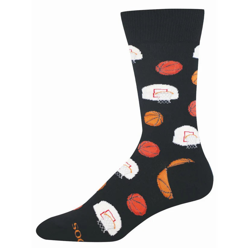 Socksmith Shooting Hoops Men's Crew Sock