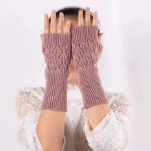 Load image into Gallery viewer, Sole Terra Accessories Knitted Hollow Out Long Open Toe Gloves