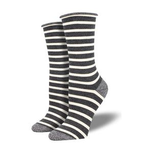 Socksmith Bamboo Basic Sailor Stripe Roll Top