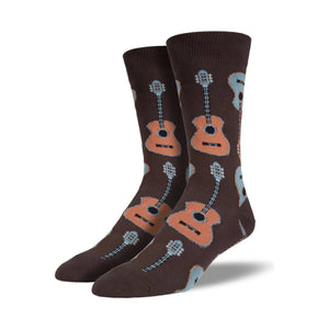 Socksmith Acoustic Guitars Men's Crew Sock