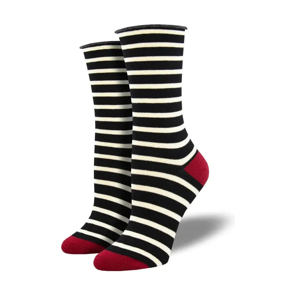 Socksmith Bamboo Basic Sailor Stripe Roll Top