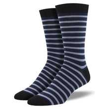 Load image into Gallery viewer, Socksmith Bamboo Basic Sailor Stripe Men&#39;s Sock