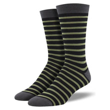 Load image into Gallery viewer, Socksmith Bamboo Basic Sailor Stripe Men&#39;s Sock