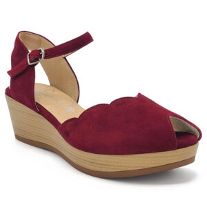 Lily Red Suede Three Quarter